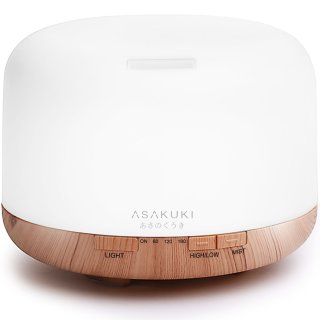 Asakuki Rock Ultraschall Luftbefeuchter, Aroma Diffusor, 500 ml, 7-Farben LED 