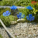 5x große Sonnenfänger SunCatcher Garten Dekoration H75cm Ø15cm  Scottish Thisle, blau