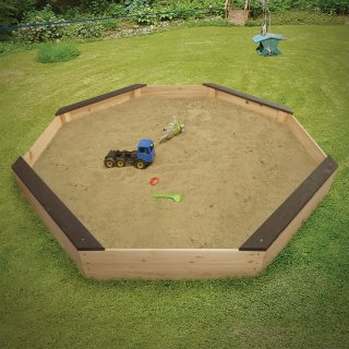 Sandkasten Spielplatz Kinder Forte 176 x 176 cm von terra-garten®
