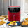 Cosori Premium 5,5-Liter Heißluftfritteuse mit 1 Spießgestell und 5 Spießen, 1700W / Rot